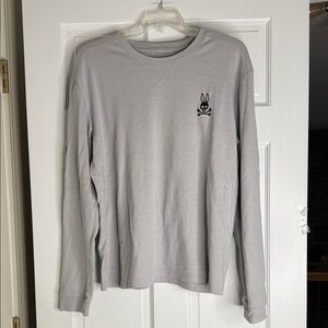 Psycho Bunny Gray Long Sleeve Shirt. Large